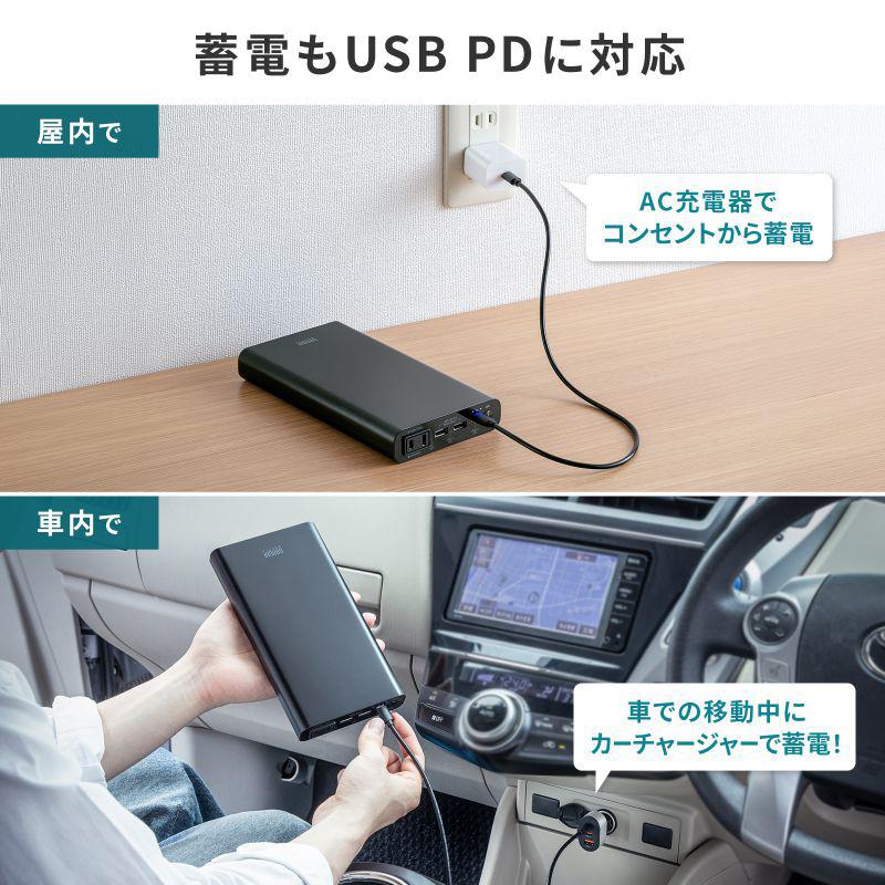 SANWA SUPPLY（サンワサプライ） モバイルバッテリー 20000mAh AC出力