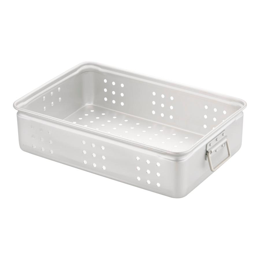 AKAO アカオアルミ アルミ穴明手付番重／大 140