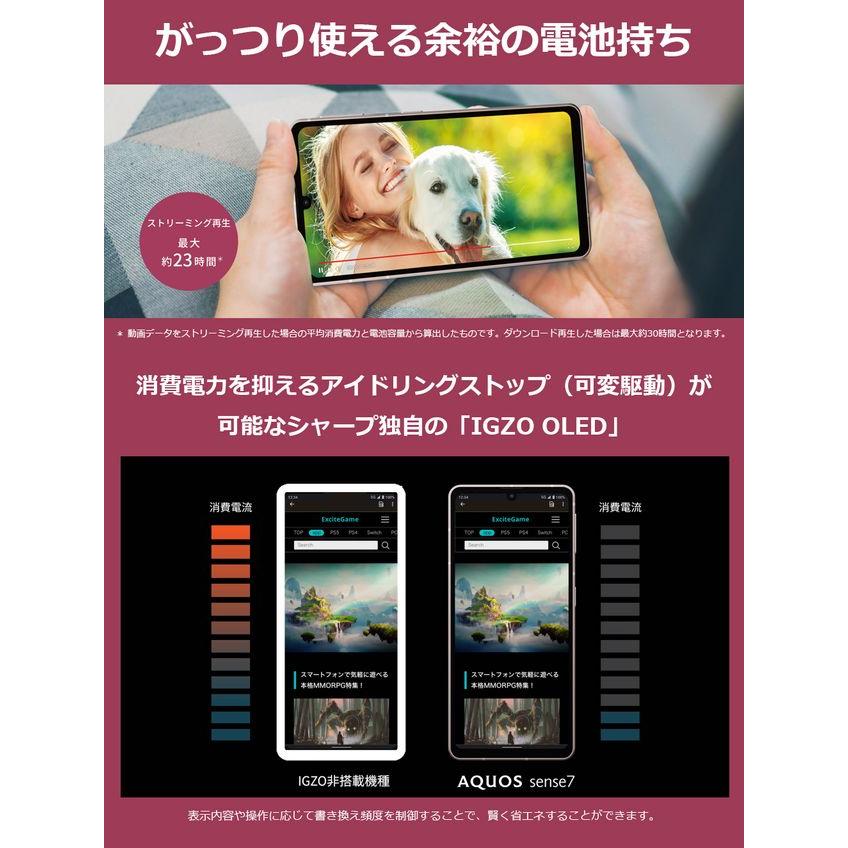 SHARP シャープ 6.1型SIMフリースマートフォン AQUOS sense7 SHARP シャープ 6.1型SIMフリースマートフォン AQUOS sense7