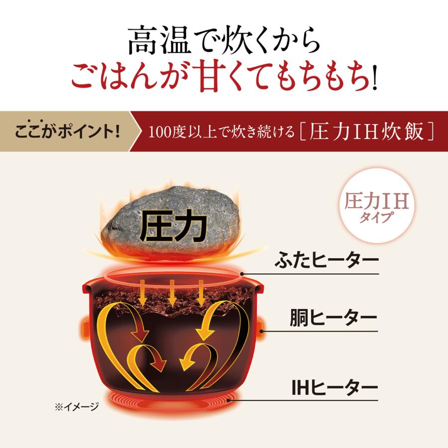 象印（ZOJIRUSHI） NW-YA18-BA(ブラック) 圧力IH炊飯ジャー 極め炊き