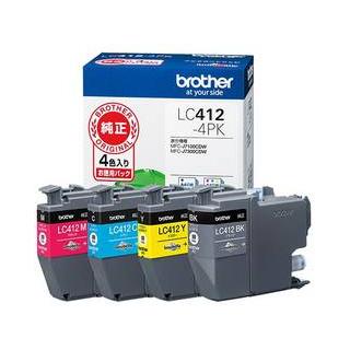 brother ブラザー 【純正】インクカートリッジ 4色パック LC412-4PK