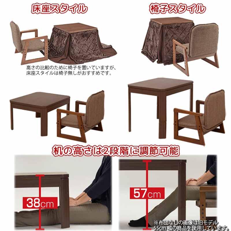 YUASA ユアサプライムス おひとり様こたつ なごみ[55×55cm]NGM-N55DLH