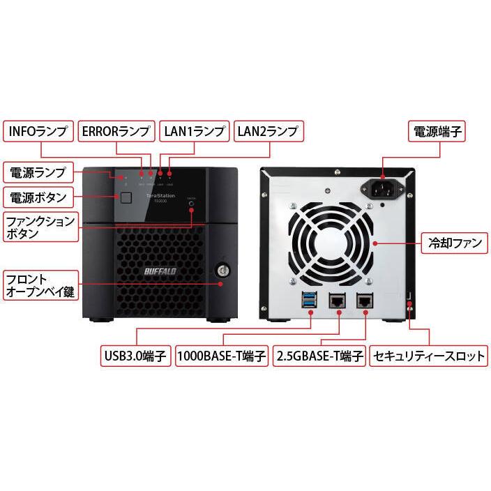 BUFFALO（バッファロー） TeraStation TS3230DNシリーズ 2ベイ