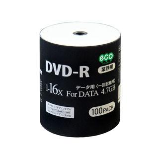 HIDISC/ハイディスク  データ用DVD-R 16倍速 100枚 エコ仕様シュリンクパック DR47JNP100_BULK｜murauchi