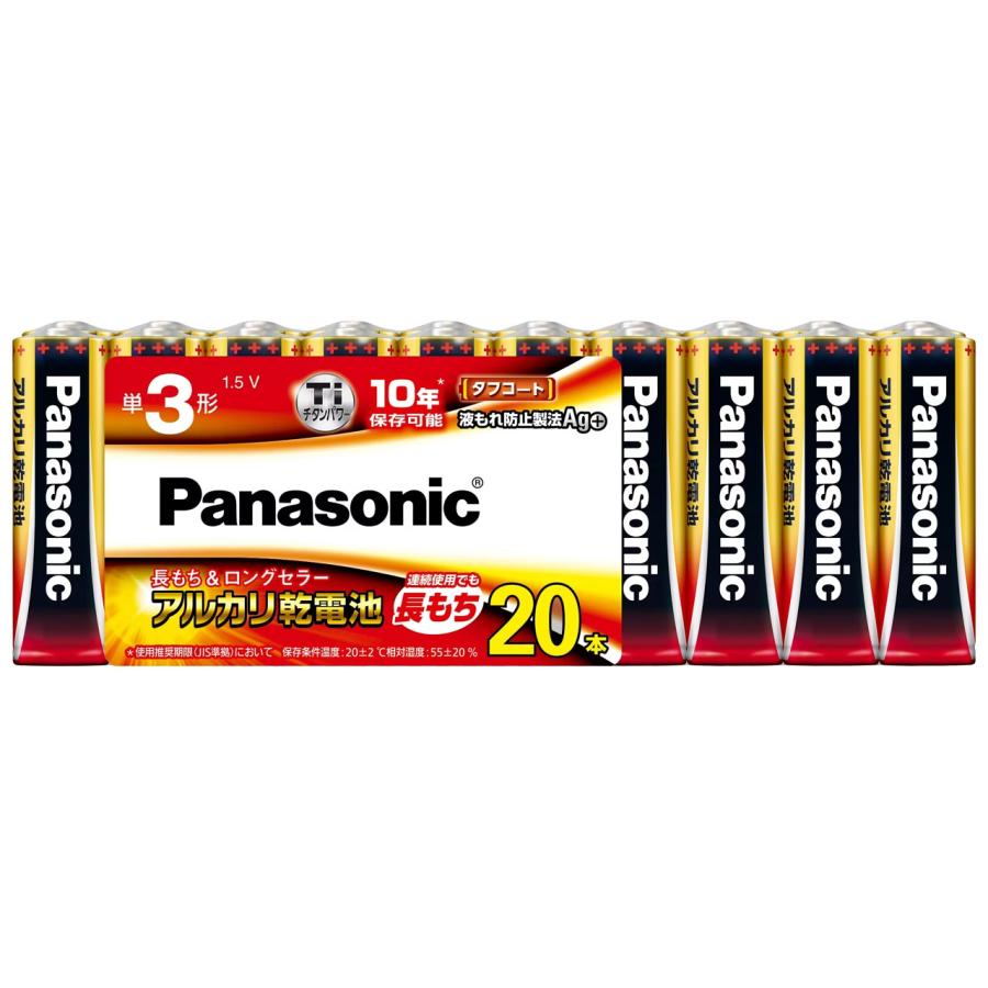 Panasonic LR6XJ/20SWアルカリ乾電池単４20本オーム Panasonic（パナソニック） LR6XJ/20SW アルカリ乾電池単3形20本