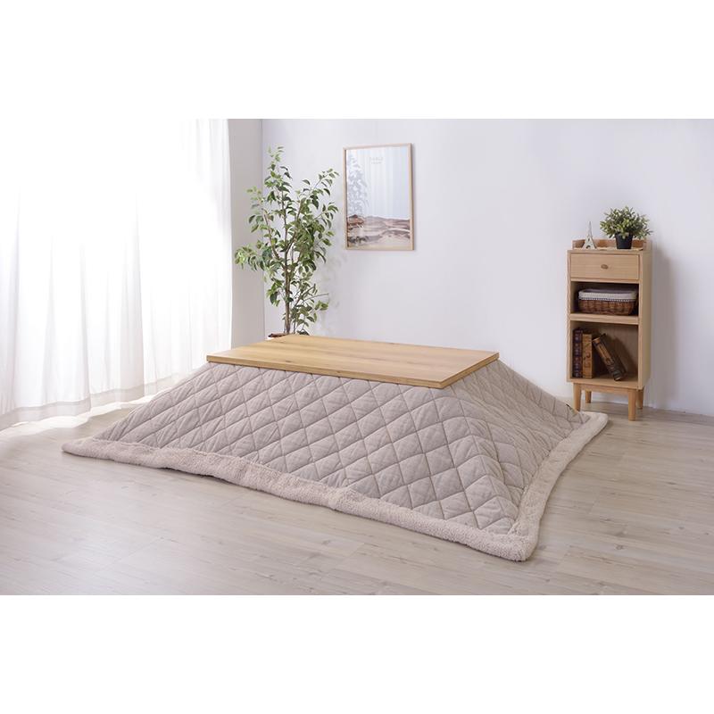 東谷 ROOM ESSENCE 日本製 天板120×75cm 天然木 継脚こたつ KTJ-120NA ナチュラルの画像