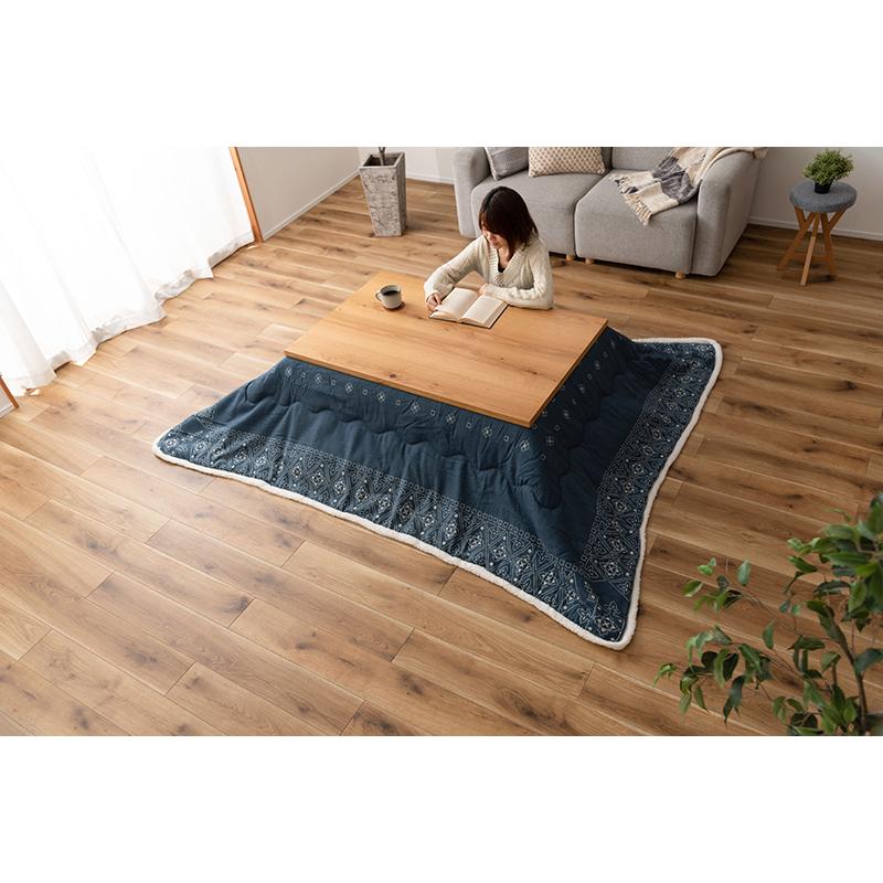 東谷 ROOM ESSENCE 日本製 天板120×75cm 天然木 継脚こたつ KTJ-120NA ナチュラルの画像