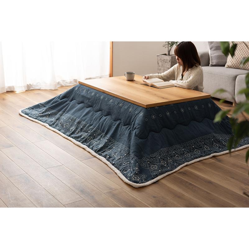 東谷 ROOM ESSENCE 日本製 天板120×75cm 天然木 継脚こたつ KTJ-120NA ナチュラルの画像