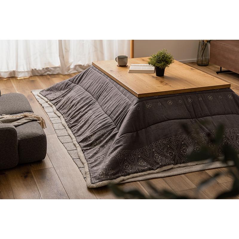 東谷 ROOM ESSENCE 日本製 天板120×75cm 天然木 継脚こたつ KTJ-120NA ナチュラルの画像
