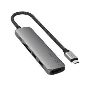 Satechi サテチ Satechi 6-in-1 USB-C Slim Multiport Adapter (Space Gray) PST-P6SM