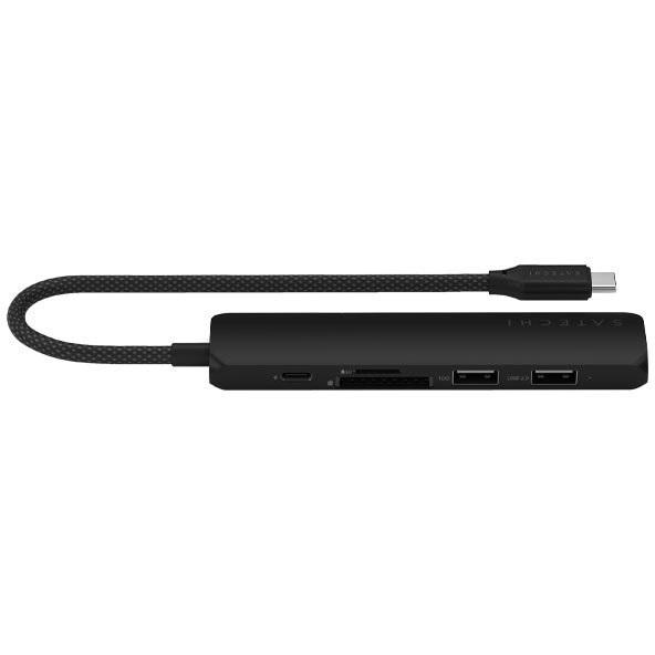 Satechi サテチ Satechi 6-in-1 USB-C Slim Multiport Adapter (Black) PST-P6SK