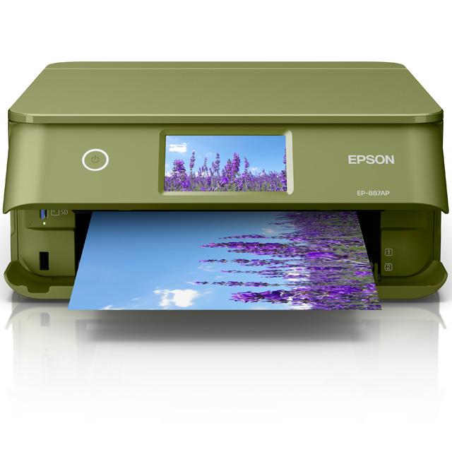 EPSON エプソン A4カラーインクジェット複合機 カラリオ EP-887AP 6色/Wi-Fi/4.3型タッチパネル ピスタチオグリーン_1