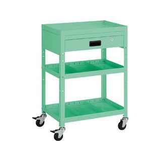 TRUSCO/トラスコ中山 ラビットワゴン 600X400 引出1段 仕切2段付 ヤンググリーン RBW-963S2V YG