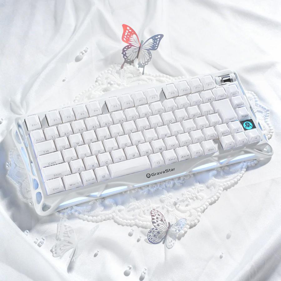 GravaStar Mercury K1 オパールホワイト（日本語配列） GS K1_WHT_JP