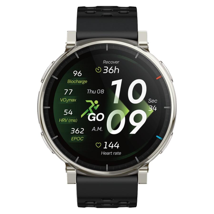 amazfit アマズフィット 【期間限定価格】Active 3 Premium 【アペックスシルバー】 SP170082-C248 アクティブ3 プレミアムの画像
