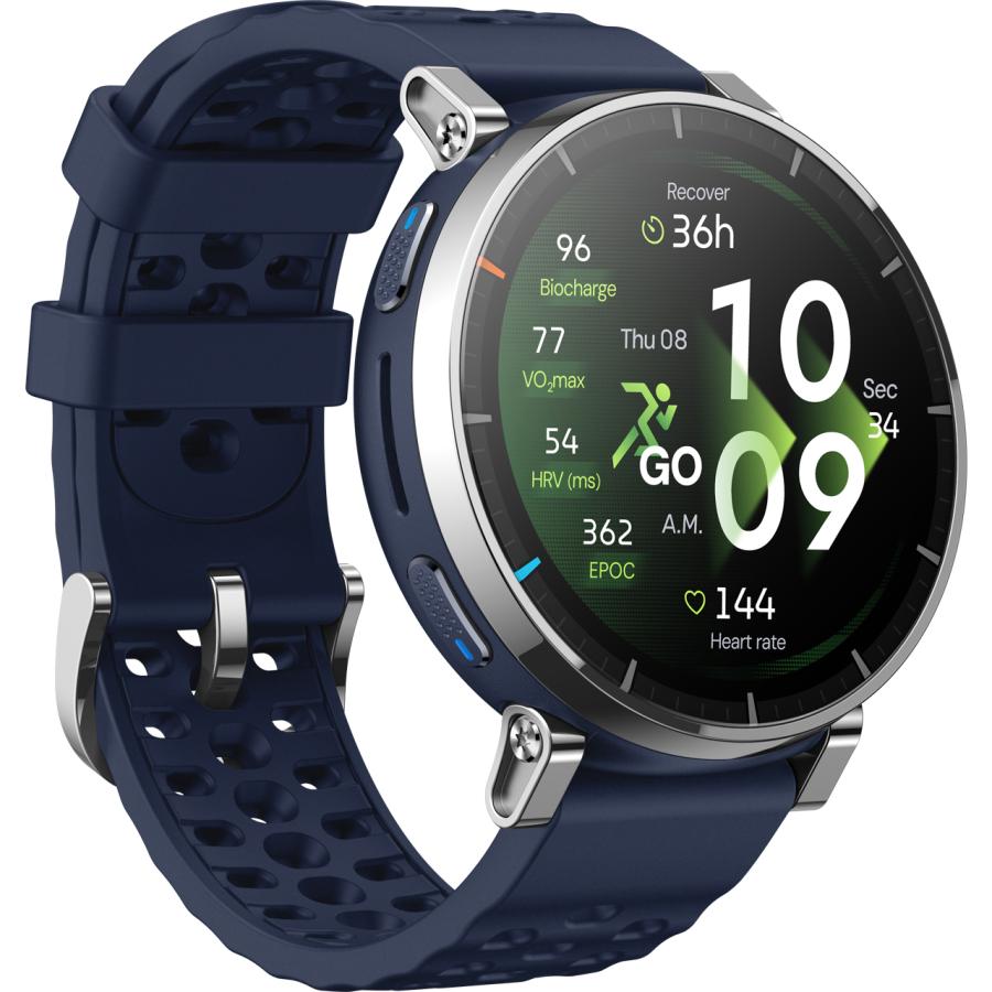amazfit アマズフィット 【期間限定価格】Active 3 Premium 【アトラスブルー】 SP170082-C116 アクティブ3 プレミアムの画像