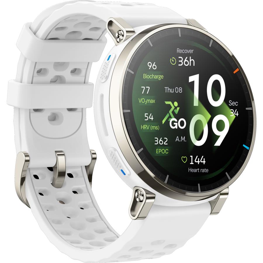amazfit アマズフィット 【期間限定価格】Active 3 Premium 【エアロホワイト】 SP170082-C249 アクティブ3 プレミアムの画像