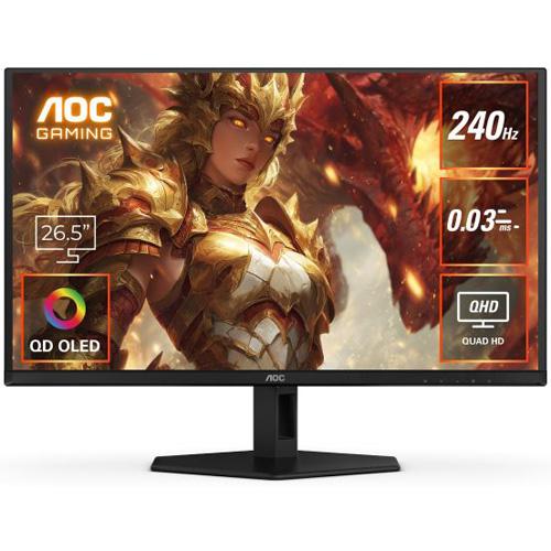 AOC QD-OLEDパネル採用 WQHD対応26.5型ゲーミング有機ELディスプレイ