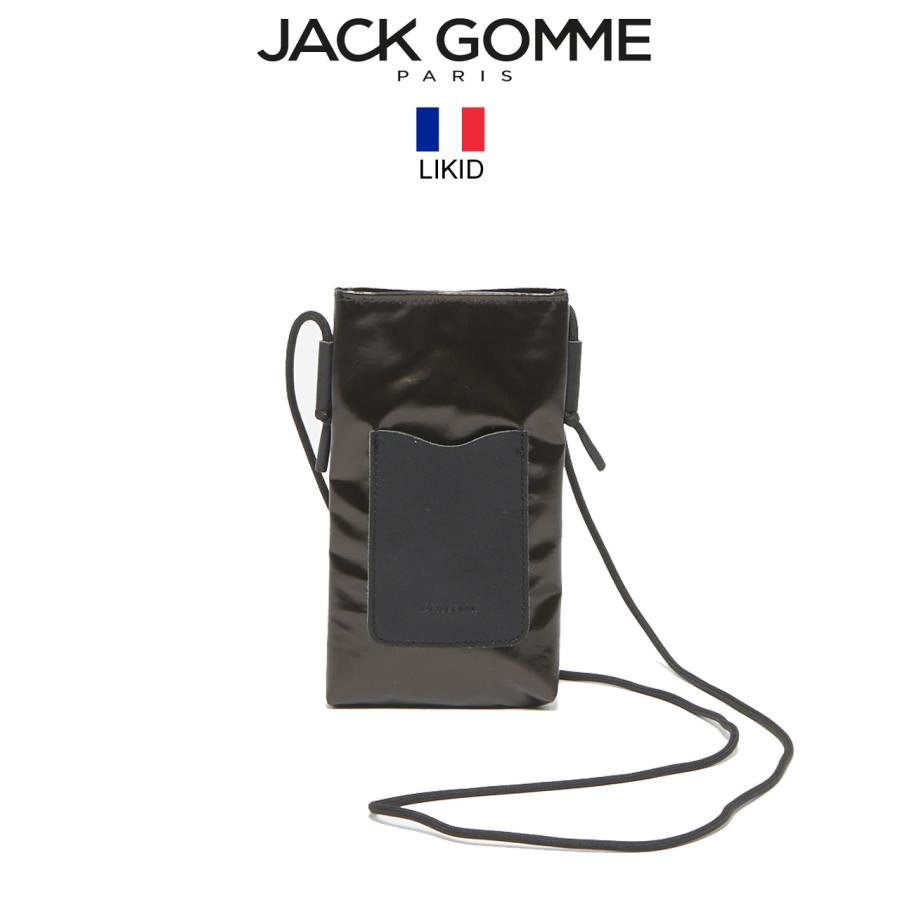 Jack Gomme ジャックゴム LIKID【モカ】スマホショルダー フランス製 