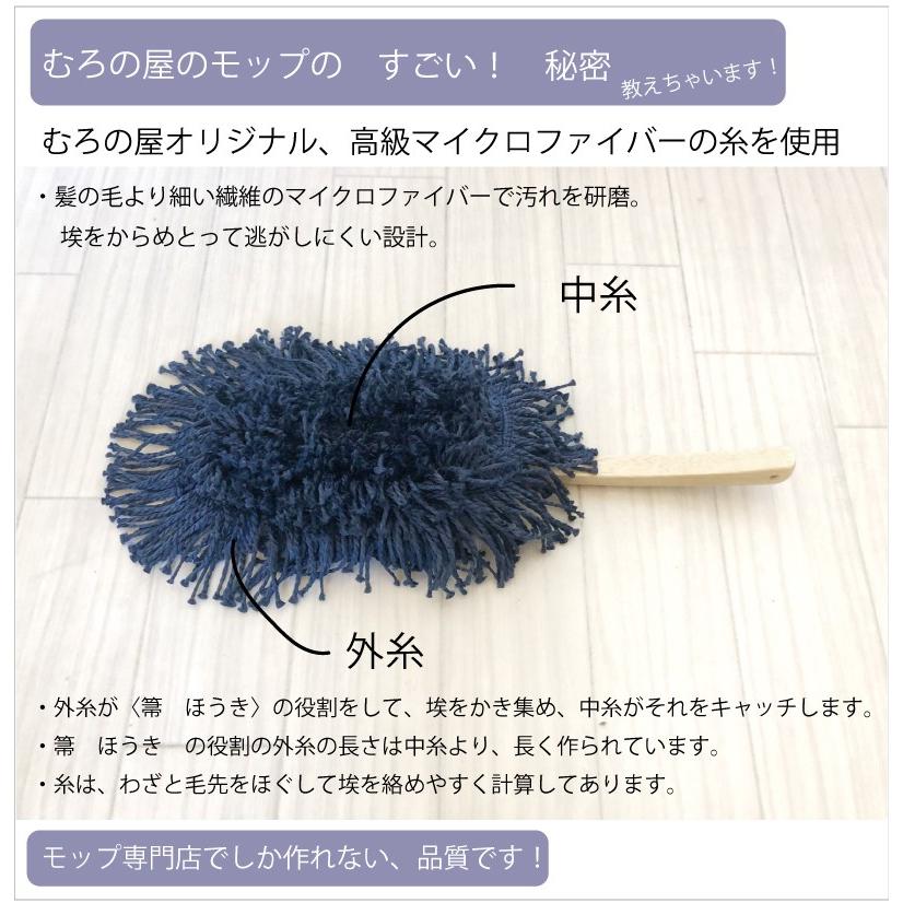 ハンディモップ 木製ハンドル付き ポスト投函送料無料 むろの屋 デザインモップ 北欧 北欧インテリア オシャレ 掃除道具 Muronoya Dk 7 くらしの雑貨むろの屋 通販 Yahoo ショッピング