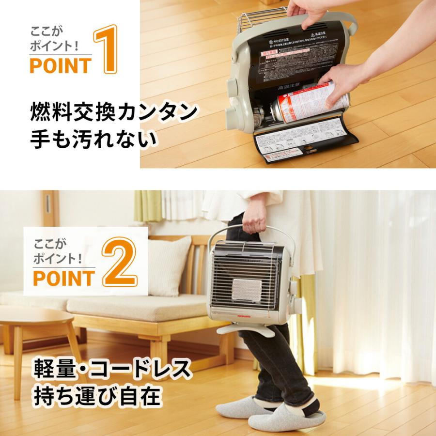 イワタニ カセットガスストーブ ポータブルタイプ マイ暖 CB-STV-MYD3 iwatani 暖房 ストーブ コードレス コンパクト 防寒 防災グッズ 停電 災害 爆買の画像