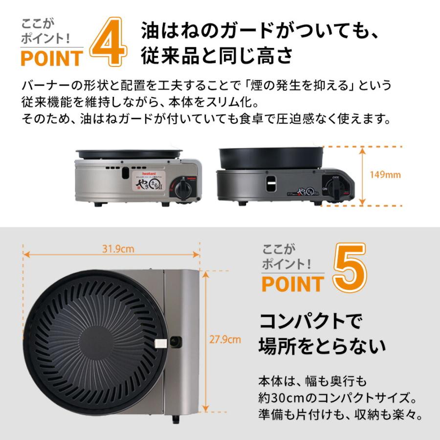 【新品・未使用】Iwatani やきまる3スリム 直径23cm イワタニ イワタニカセットガススモークレス焼肉グリル やきまるスリム
