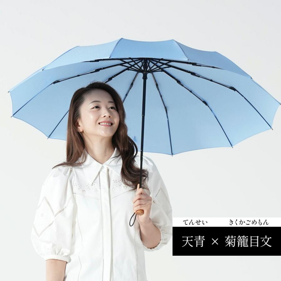 mabu（マブ） 軽量12本骨 折りたたみ傘 江戸 吉祥柄 袋付き UV 晴雨