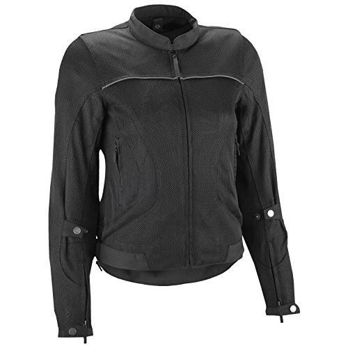 Highway Musakoseのhighway 21 バイクウェア Aira メッシュ ベスト レディース オートバイジャケット Ceアーマー 反射パイピング 防水ライナー ブラック Mサイズ B076dj5cdh Musakose 純正 オンライン販売 の