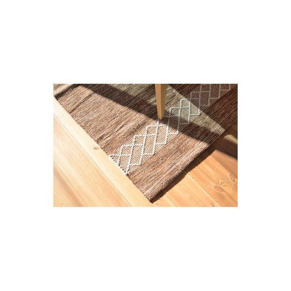 ラグマット 絨毯 130×190cm ブラウン TTR-157BR 長方形 インド製 コットン 綿 リビング ダイニング ベッドルーム 寝室 居間｜musashinokan｜02