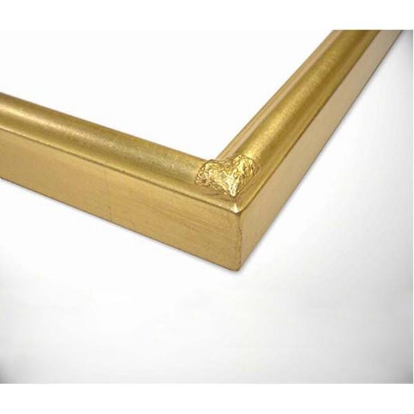 お得 〔長方形額〕木製額 縦横兼用 前面アクリル仕様 細い金銀色長方形額（600×300mm）ゴールド