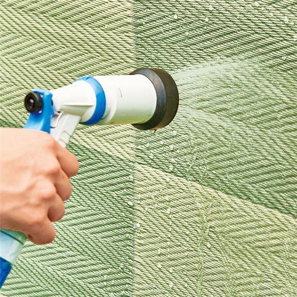 い草風 ラグマット/絨毯 〔江戸間10畳 約348×440cm グリーン〕 長方形