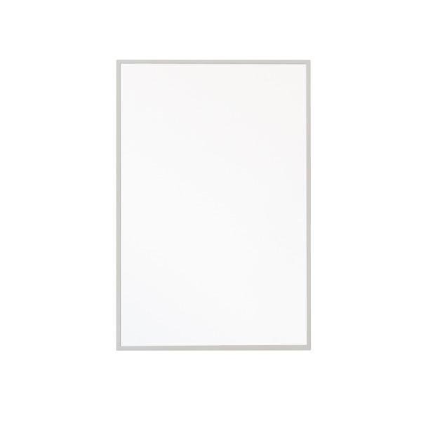 細枠ウォールミラー(60×90)(ホワイト/白) 天然木/姿見鏡/スリム/高級感