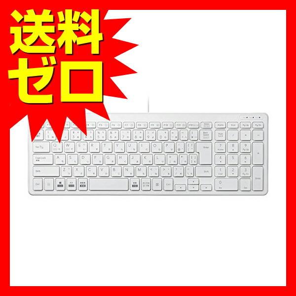 エレコム ELECOM キーボード 有線 パンタグラフ USB 薄型 コンパクト PS5 ホワイト TK-FCP097WH|musasinojapan|02