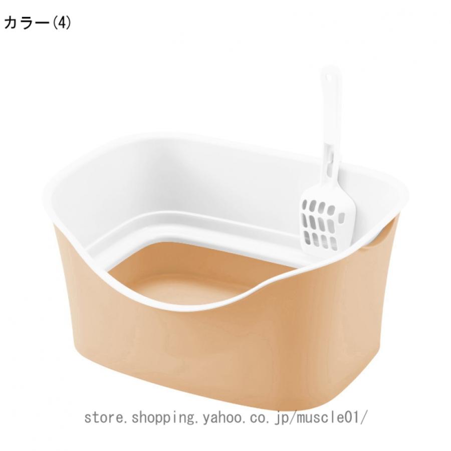 飛び散りをおさえてお手入れもラックラク ペットグッズ 猫用 トイレ用品 ダブルブロック トイレ容器 猫トイレダブルブロック ブラウン Mサイズ 飛び散り防止｜muscle01｜10