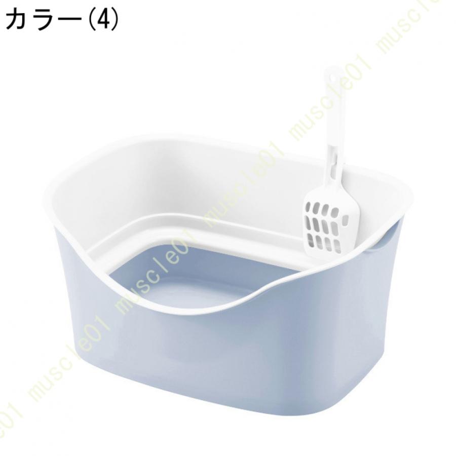 飛び散りをおさえてお手入れもラックラク ペットグッズ 猫用 トイレ用品 ダブルブロック トイレ容器 猫トイレダブルブロック アイボリー Mサイズ ネコ トイレ｜muscle01｜09