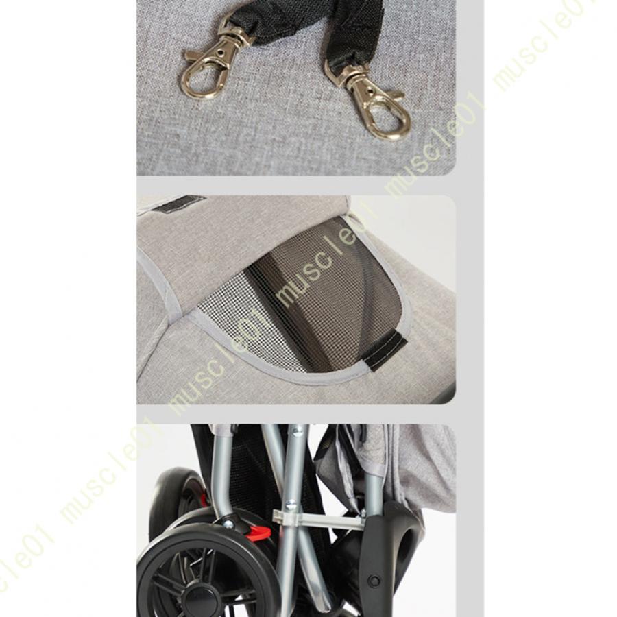 ペットカート 多頭 小回り効く 3輪タイプ 折りたたみ 簡単折り畳み ブレーキ付き 飛び出し防止 ワンタッチ 収納 ペット 犬カート 犬用カート ペット用カート