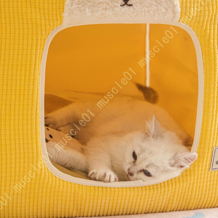 ペットハウス 犬 ベッド ドーム型猫 ハウス 洗える室内用 多用 暖かいクッション 2way ペット用 寝床 アイスクリーム 洗える 滑り止め ドーム型 犬小屋 冷暖房｜muscle01｜13