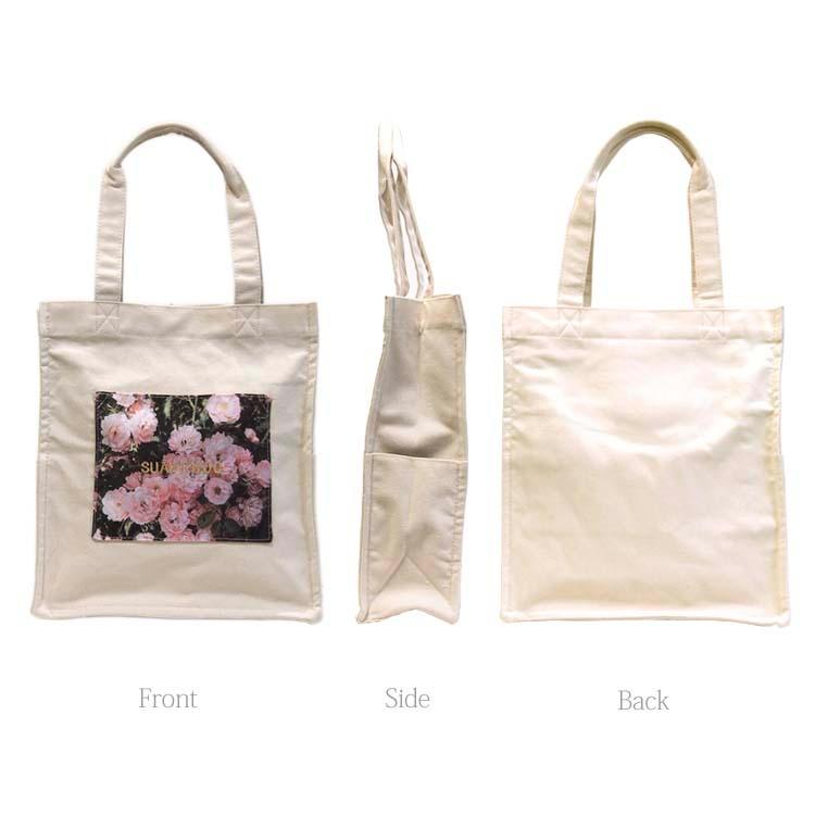 転写刺繍トート レディース バッグ トートバッグ コットンバッグ 刺繍  