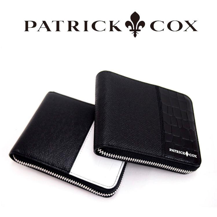 財布 メンズ ブランド PATRICK COX ラウンドファスナー二つ折り財布