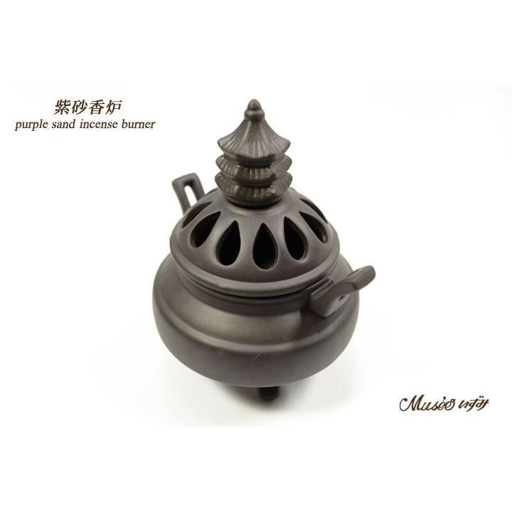 セージ・お香が良く燃える 天然石・空間の浄化用 文昌塔紫砂浄化香炉