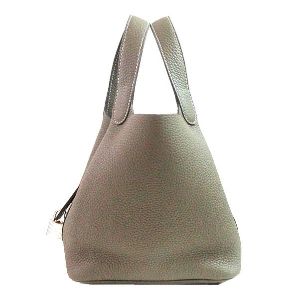 ピコタン ≪ 新品 ≫ エルメス ロック 18 PM エトープ シルバー金具