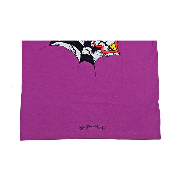 ≪新品≫ クロムハーツ クルーネック Tシャツ マッティ スパイダーウェブ バックプリント パープル Mサイズ 紫の画像
