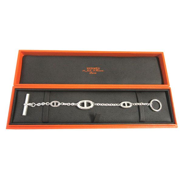 《 新品 》エルメス ファランドール ブレスレット シルバー SV925 アンカーチェーン ロング 【旧サイズ】 チェーン バングル_6