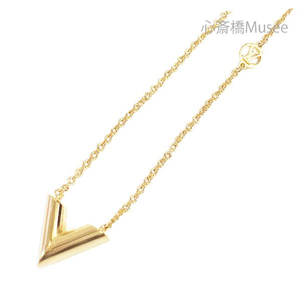 ≪ 新品 ≫ LOUIS VUITTON ルイヴィトン ネックレス　エッセンシャルV M00857 ゴールド LV ビトン V 箱 リボン ラッピング (旧 M61083 )の画像