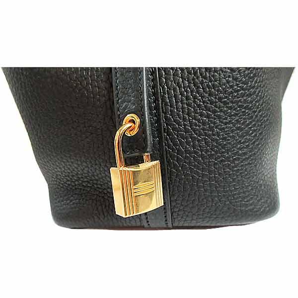 ピコタン ≪新品≫ エルメス PM カデナロック 黒 ゴールド金具