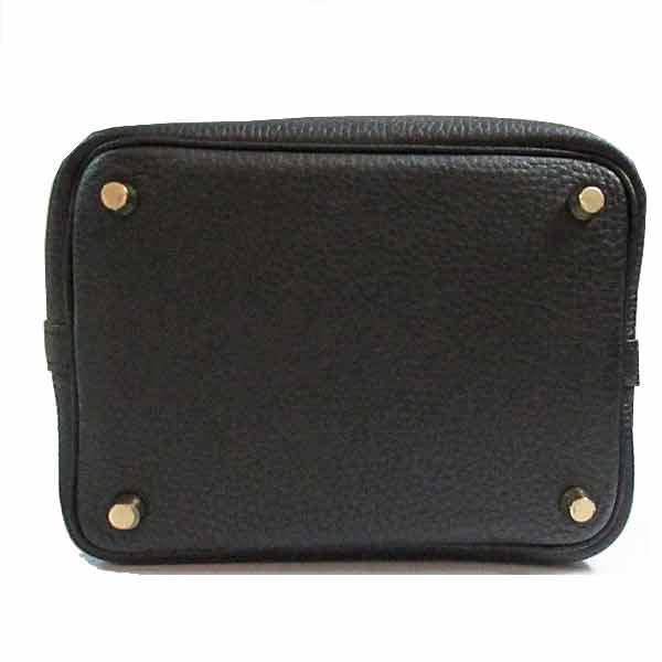 ピコタン ≪新品≫ エルメス PM カデナロック 黒 ゴールド金具