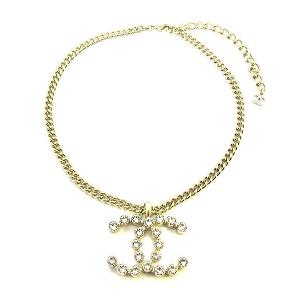 ≪新品≫CHANEL シャネル CCマーク Big チョーカー ネックレス CCマーク ゴールド ラインストーン ABA439 B10548 NN157 Gold COCOの画像