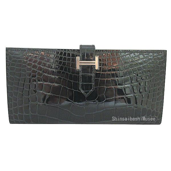 美品■エルメス　ベアンスフレ　クロコダイル(アリゲーター)　HERMES　□N ≪新品≫ エルメス ベアンスフレ クロコ アリゲーター シャイニー