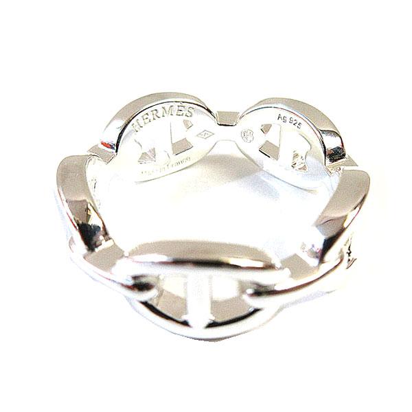《 新品 》 エルメス シェーヌダンクル アンシェネ PM リング 57 (日本サイズ17号) シルバー製 SV925 HERMES    Farandore Chaine Dancre Silve Ring Brand Newの画像