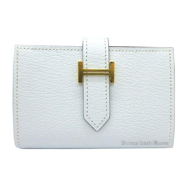 Bearn ≪ 新品 ≫ エルメス ベアン ミニ ブルーブリュム ゴールド金具